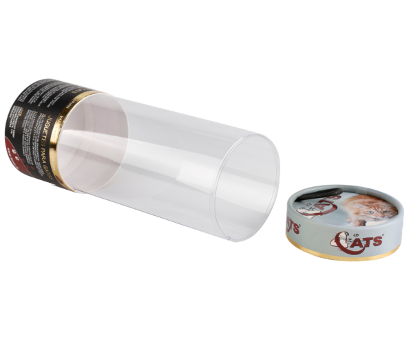 Clear PET Retail Display Tube for Valerian Filled Cat Toys