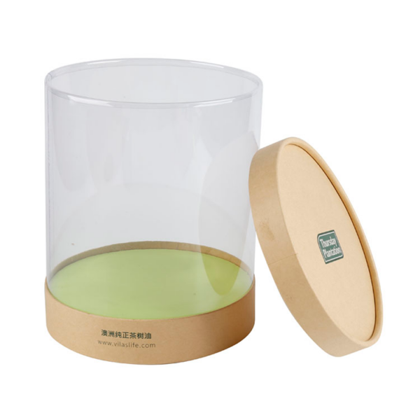Clear Tea Tree Oil Tube Packaging with Kraft Paper Ends