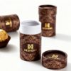 Foil Printed Chocolate Paper Tube Box with Rolled Rim Lid
