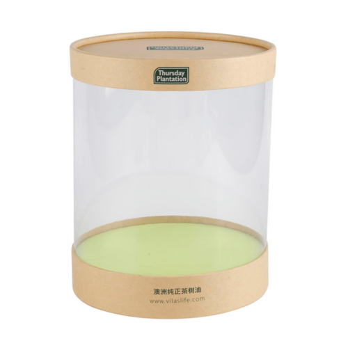 Clear Tea Tree Oil Tube Packaging with Kraft Paper Ends