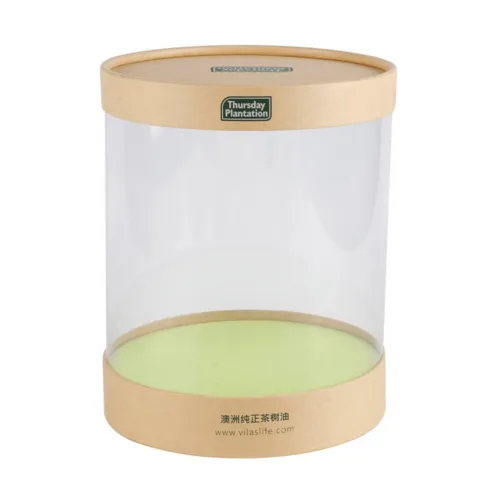 Clear Tea Tree Oil Tube Packaging with Kraft Paper Ends