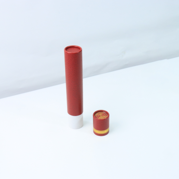 Red Rigid Foil Stamped Diploma Scroll Tube with Pull-Off Cap