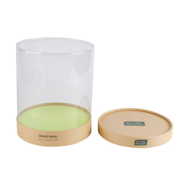 Clear Tea Tree Oil Tube Packaging with Kraft Paper Ends