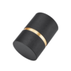 Black Rigid Cylinder Gift Tube with Gold Foil Sleeve Box