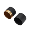 Black Rigid Cylinder Gift Tube with Gold Foil Sleeve Box