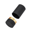 Black Rigid Cylinder Gift Tube with Gold Foil Sleeve Box