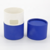 Blue Two-Piece Rigid Paper Tube Box with Side Thumb Window