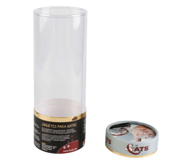 Clear PET Retail Display Tube for Valerian Filled Cat Toys