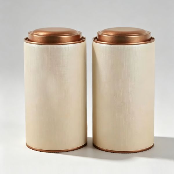 Copper Lid Rigid Paper Tube Food Canister Packaging Box