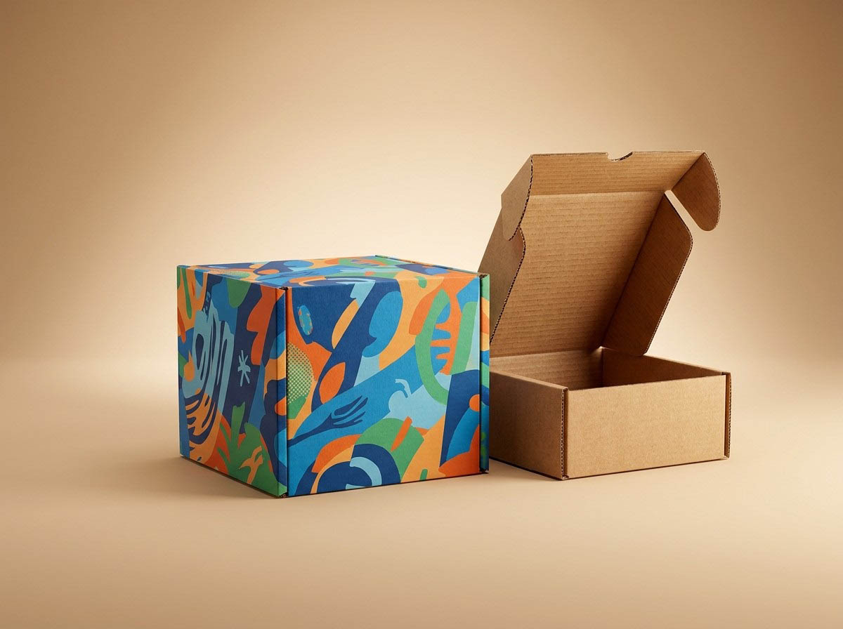 Custom Colored Corrugated Cartons