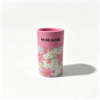 Floral Printed Cosmetic Paper Tube Box with Pink Cap Lid
