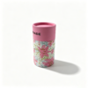 Floral Printed Cosmetic Paper Tube Box with Pink Cap Lid