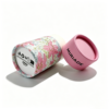 Floral Printed Cosmetic Paper Tube Box with Pink Cap Lid