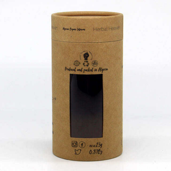 Kraft Window Paper Tube for Loose Leaf Herbal Tea