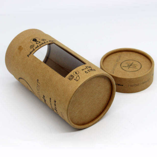 Kraft Window Paper Tube for Loose Leaf Herbal Tea