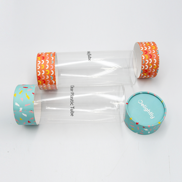 Printed Clear Promotional Gift Tube with Paperboard Ends
