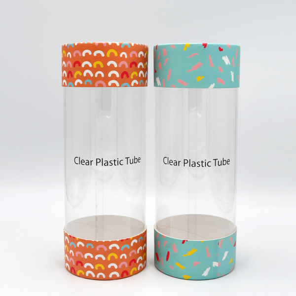 Printed Clear Promotional Gift Tube with Paperboard Ends