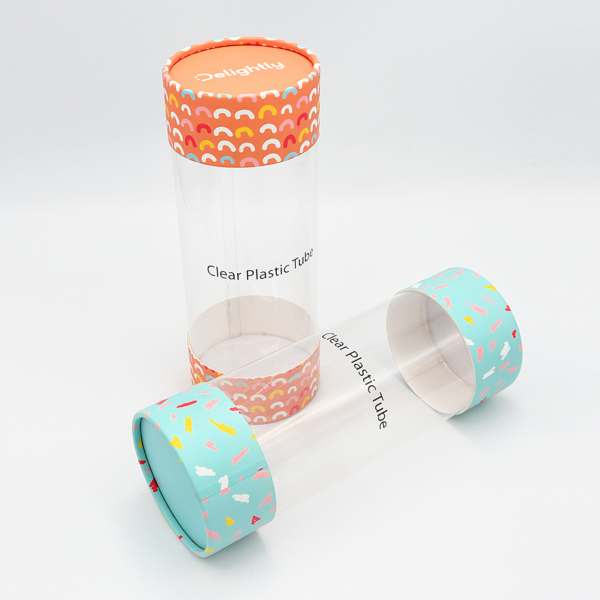 Printed Clear Promotional Gift Tube with Paperboard Ends