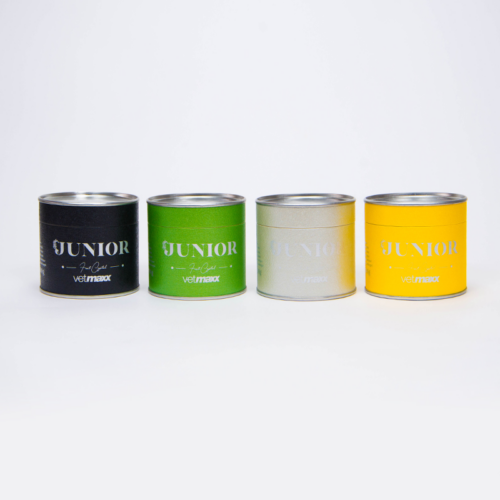 Printed Cylindrical Pet Food Tin Can with Metal Lid