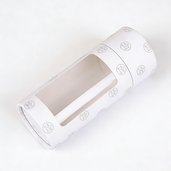 Rigid Window Cylinder Box for Cosmetic Bottle Packaging