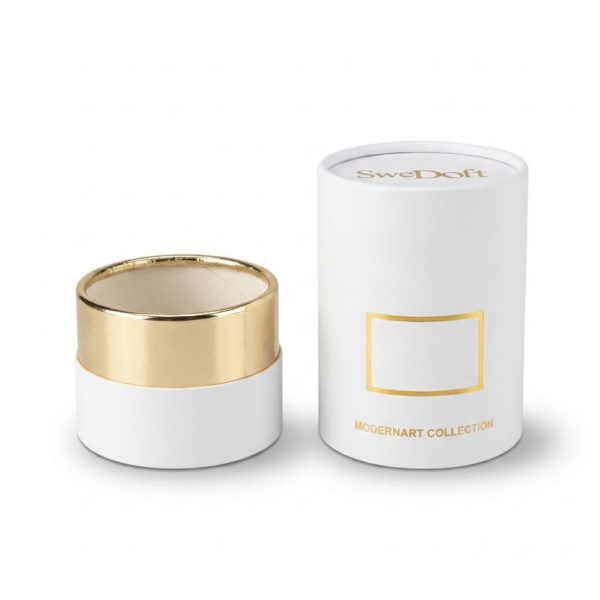 Cylindrical Rigid Perfume Tube Packaging with Foil Logo