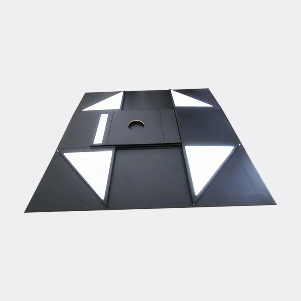 Black Folding Rigid Wine Box with Magnetic Flap and Insert
