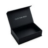 Open Black Magnetic Rigid Box with Hinged Presentation Lid