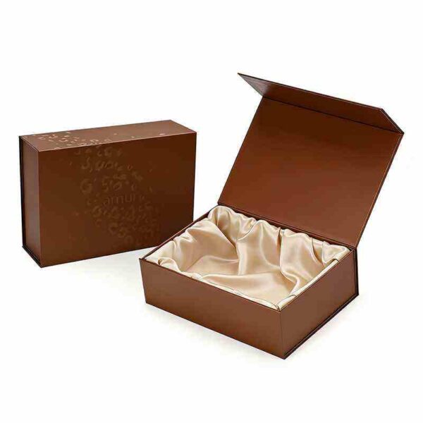 Tone-on-Tone Leopard Rigid Box with Satin Lining
