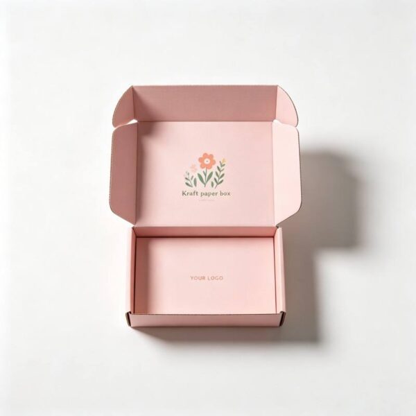 Custom Pink Corrugated Mailer Boxes with Logo Printing