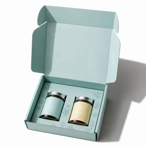 Custom Two-Jar Corrugated Mailer Boxes with Inserts