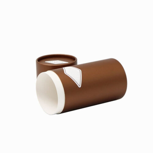 Wholesale Custom Brown Paper Tube Boxes with Slip-On Lids