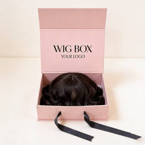 Custom Rigid Wig Boxes with Ribbon Closure  Wholesale