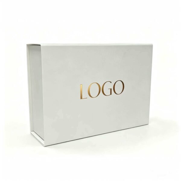 Custom Foldable Magnetic Gift Boxes with Gold Foil Logo