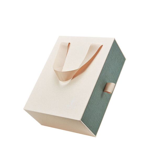 Custom Rigid Drawer Gift Boxes with Ribbon Handles