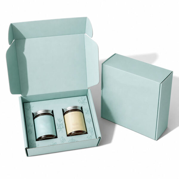 Custom Two-Jar Corrugated Mailer Boxes with Inserts
