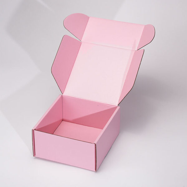 Scatole da spedizione in cartone ondulato rosa  Imballaggi personalizzati per spedizioni
