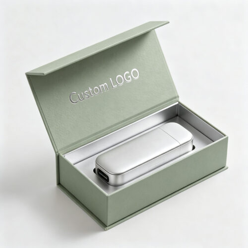 Custom Rigid Power Bank Gift Boxes with Foil Stamping