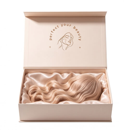 Custom Wig Packaging Box with Satin Lining and Logo