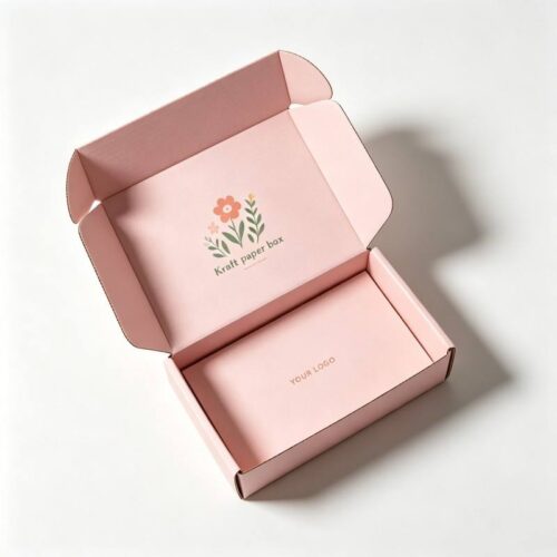 Custom Pink Corrugated Mailer Boxes with Logo Printing