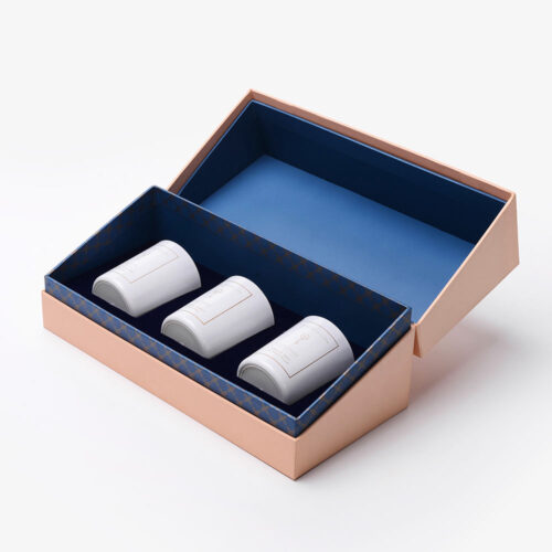 Custom Slanted Rigid Candle Gift Boxes with Inserts