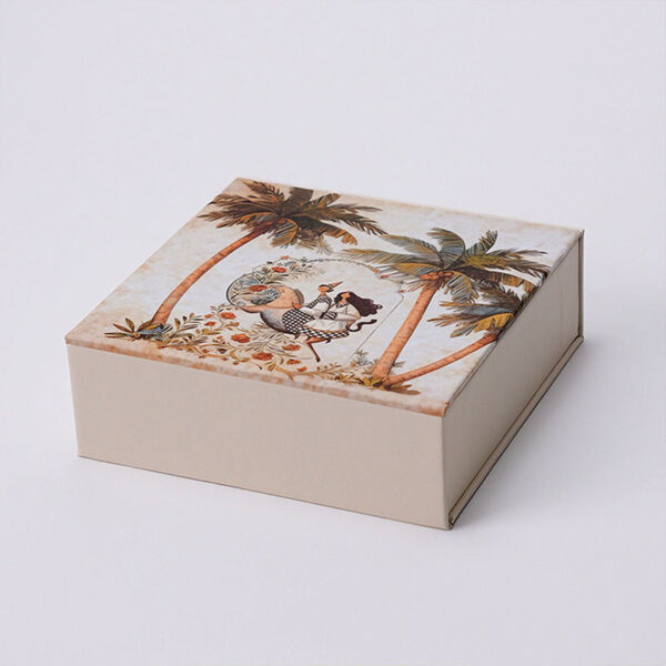 Wholesale Tropical Printed Book-Style Rigid Gift Boxes