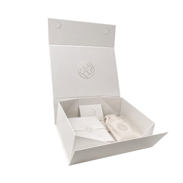 Custom Foldable Magnetic Gift Boxes with Gold Foil Logo